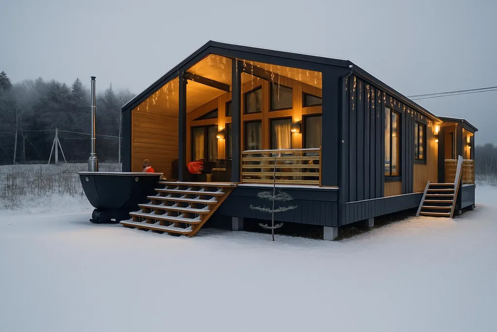 Коттедж Загородный дом Пар под звёздами с дровяным чаном — Можайск