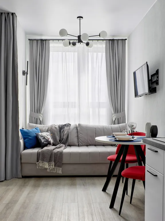 Квартира Квартира Стильная студия Гавань Капитанов с кондиционером и красивым видом — Санкт-Петербург