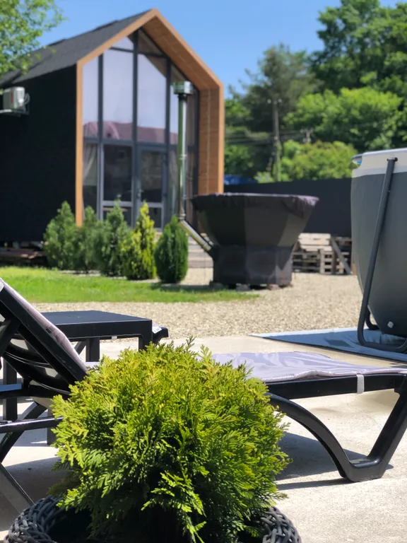 Дом 36m2 — чан на улице, кухня, Wi-Fi
