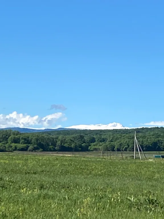 Домик с панорамными окнами и беседкой