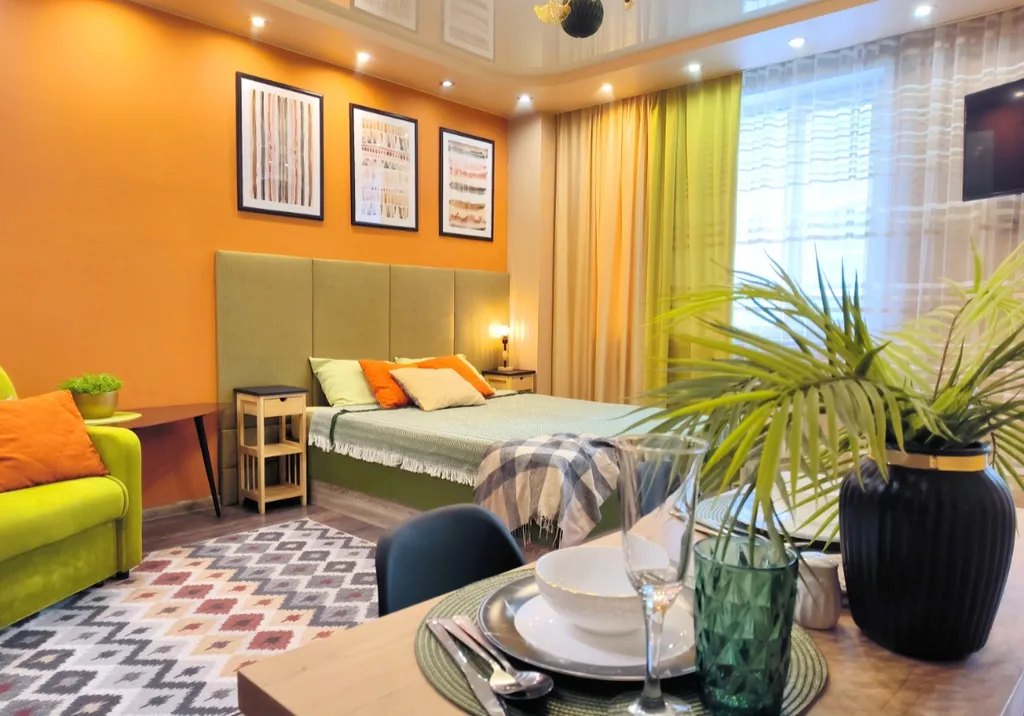 Квартира зелёного цвета — аренда посуточно в Кемерово