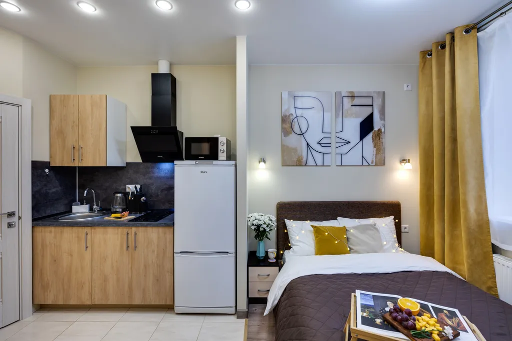 Солнечная студия Эллида в ЖК Одинбург недалеко от больницы.