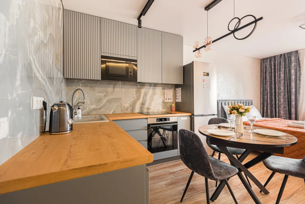 Студия Loft рядом с МНТК в новом микрорайоне, халаты, гостиничный сервис