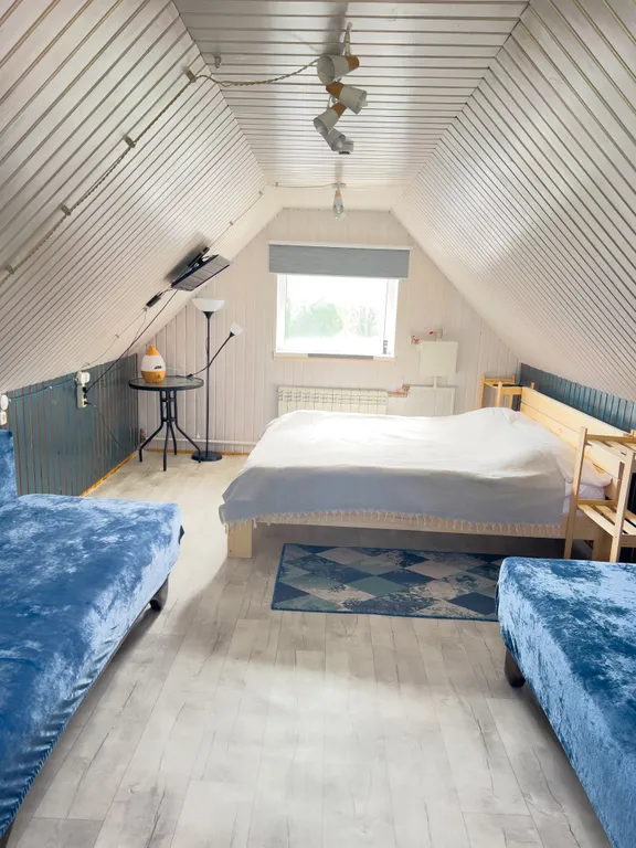 Двухэтажный дом+деревенская баня на дровах