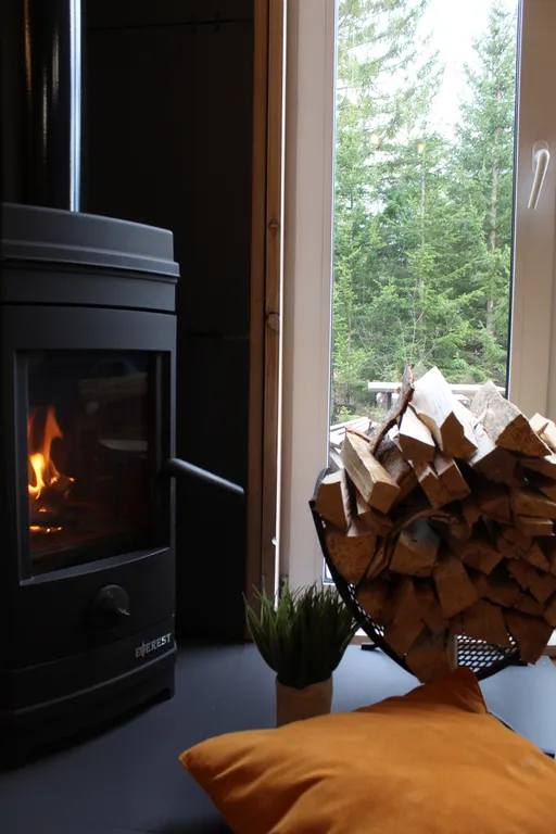 Уютный домик с видом на лес с баней и купелью