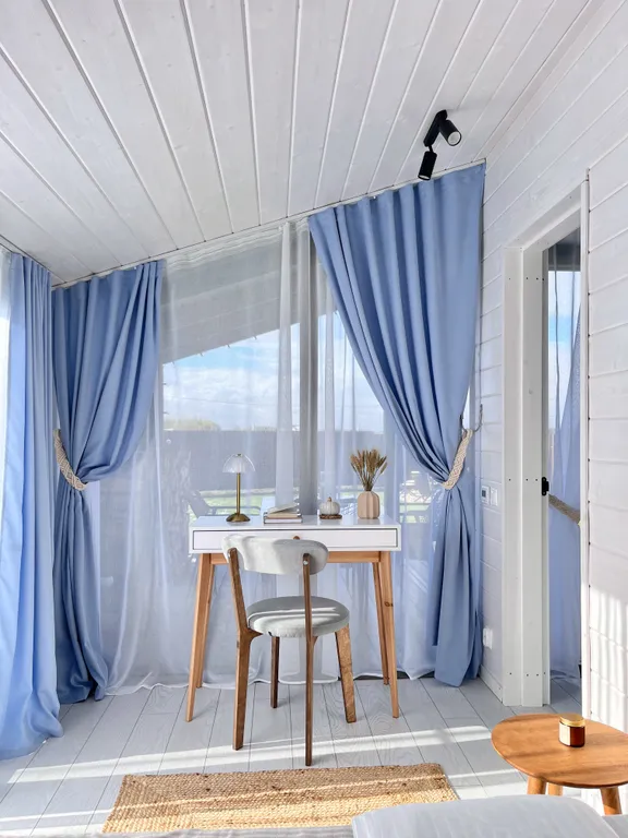 Панорамный барн в стиле Дубльдом с баней и чаном