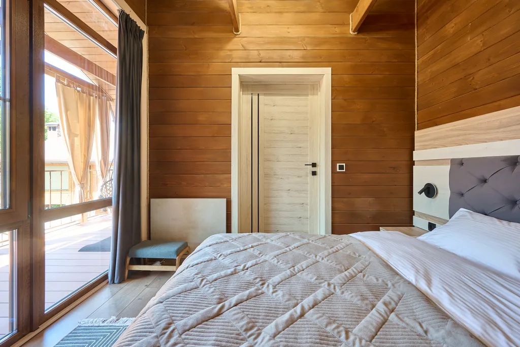 Коттедж Коттедж Шале с 1 спальней, кухня-гостиная с диваном и ванной комнатой — Мезмай