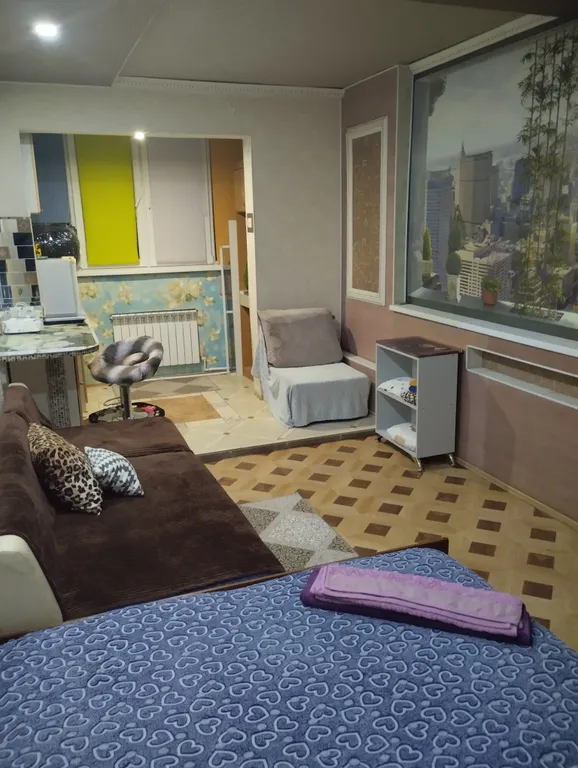 Студия с панорамой реки Волга