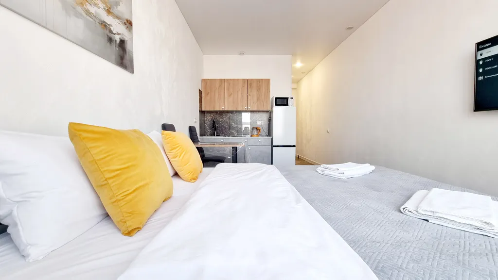 Светлая студия на высоком этаже