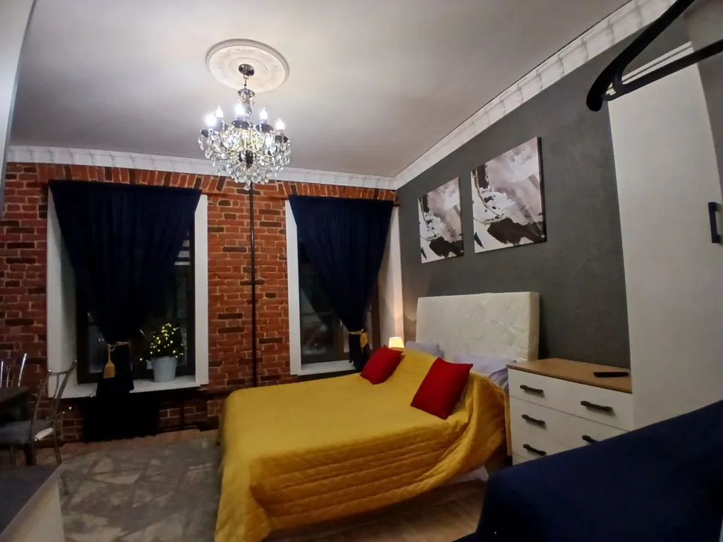 Квартира Квартира Стильная студия в сером с видом на парк — Санкт-Петербург