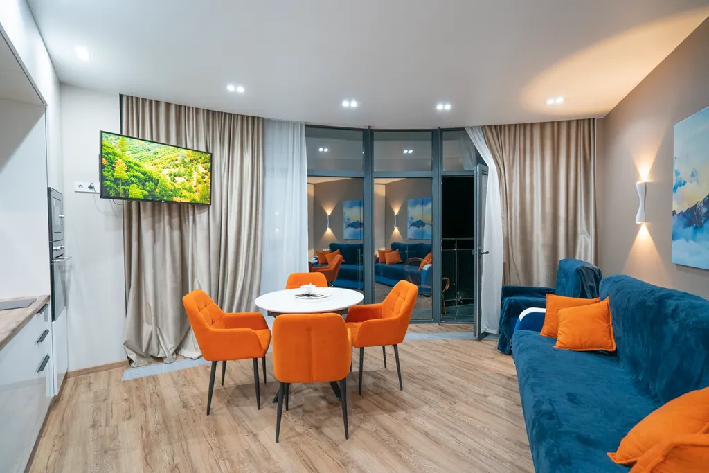 Дизайнерские апартаменты LS-LUX-ORANGE в ЖК Крымская Резиденция