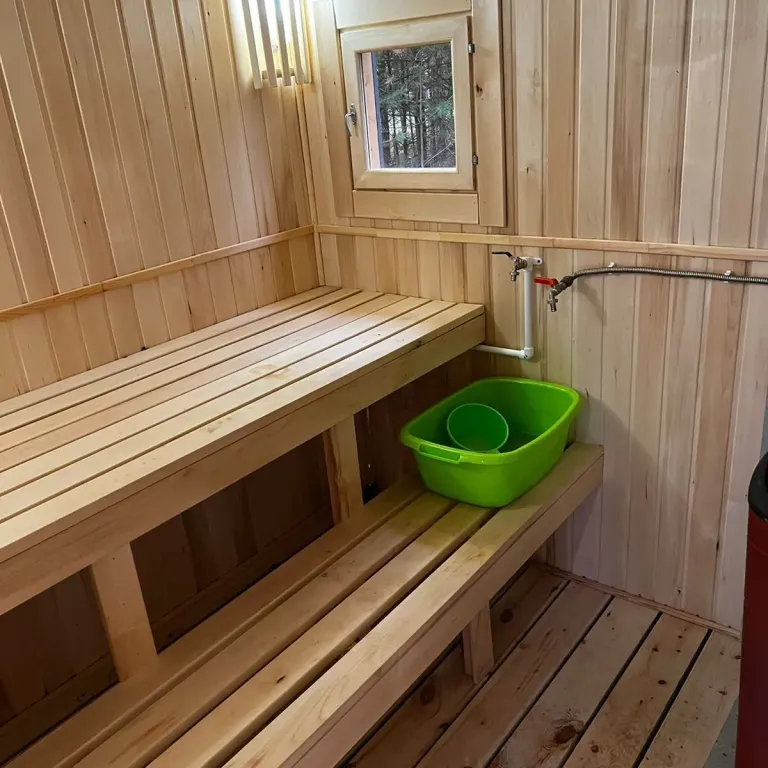 Дом в лесу с баней и чаном