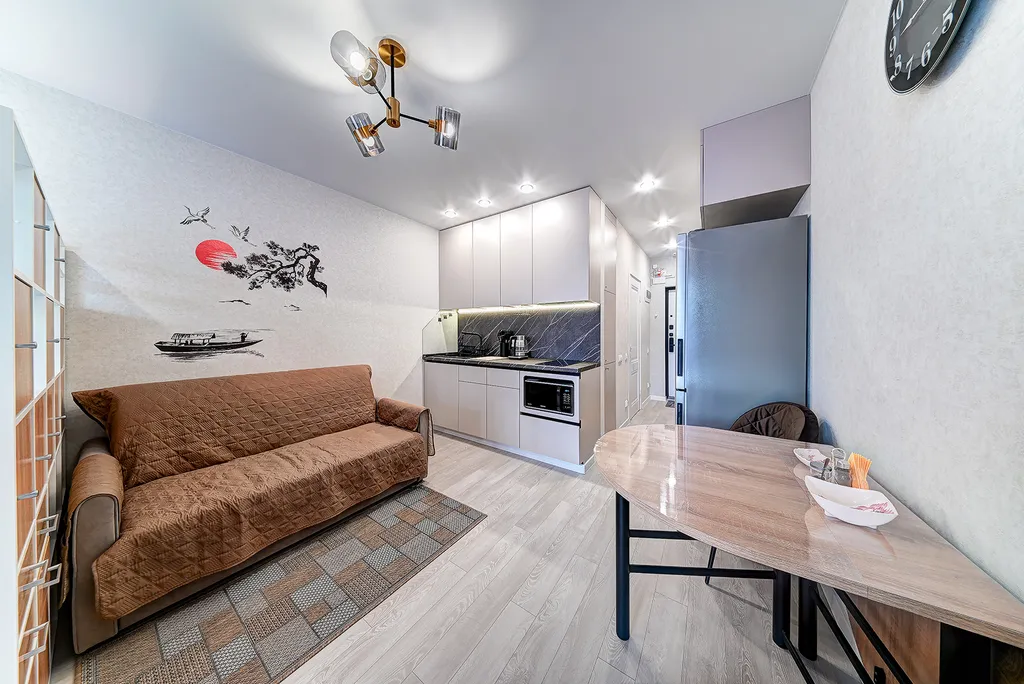 Уютная зонированная студия
