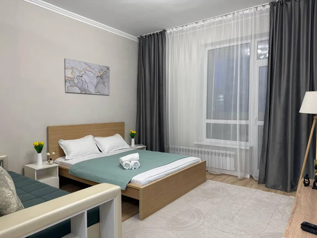 Светлая и стильная однокомнатная квартира район Экспо — аренда посуточно в Астана (Нур-Султан)