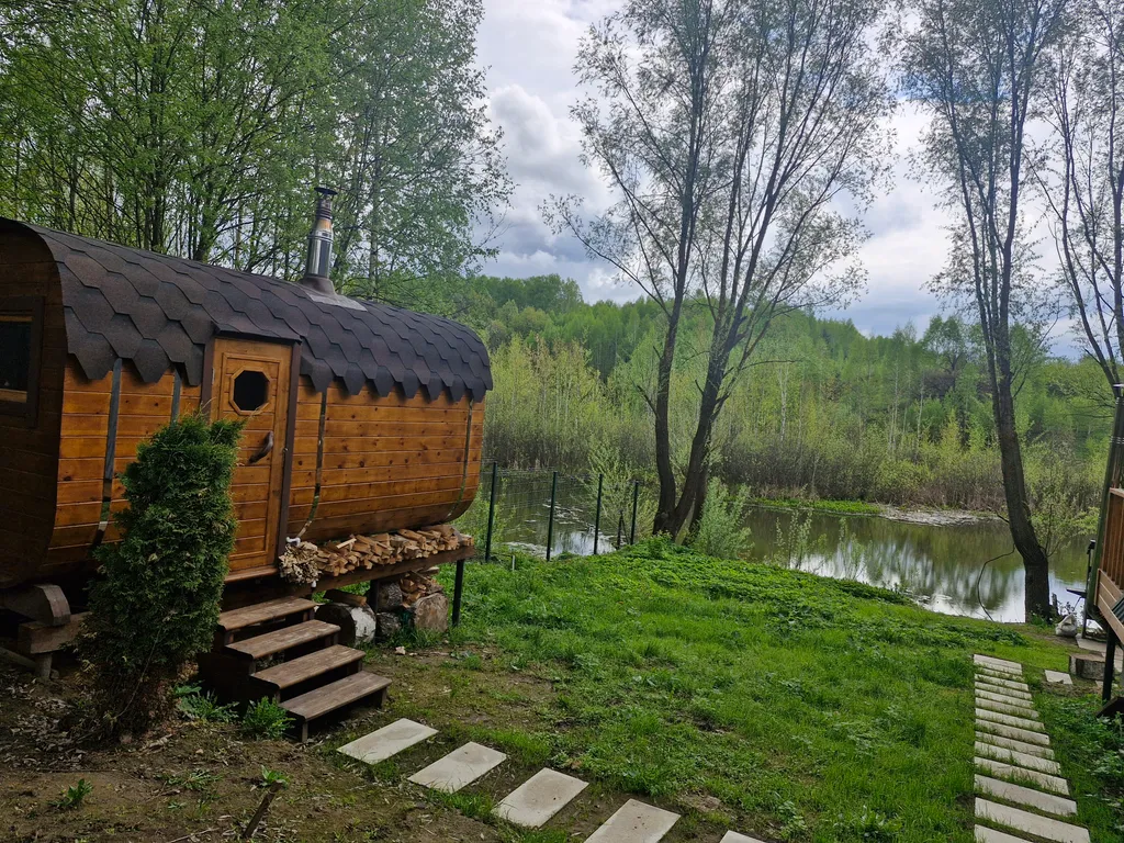 Коттедж А-фрейм с видом на озеро и лес — Казань