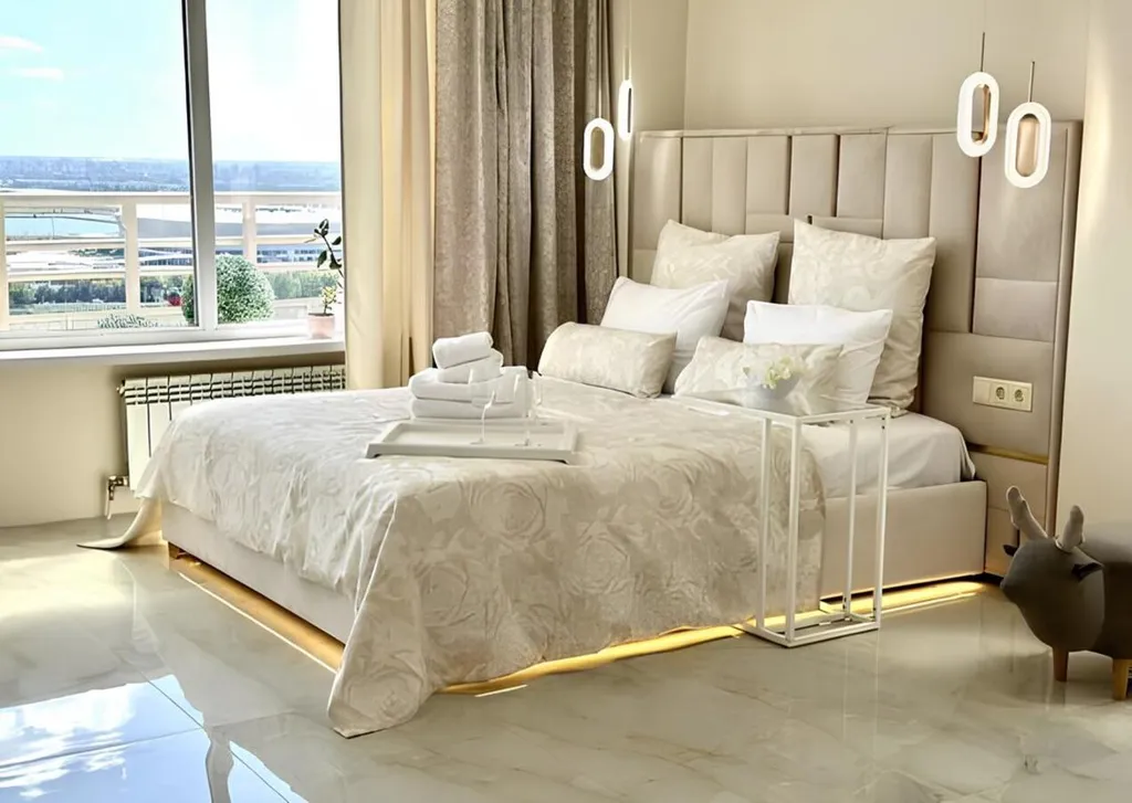 Атмосфера комфорта студия Ваниль с открытым балконом