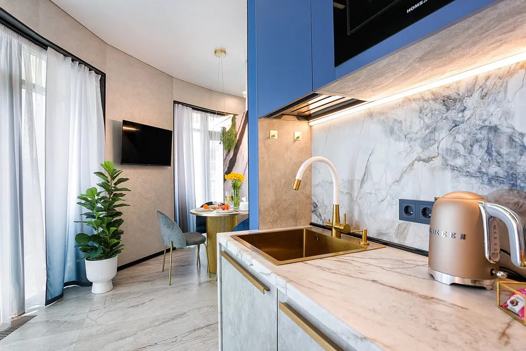 Уютная квартира Аквамарин с видом на море