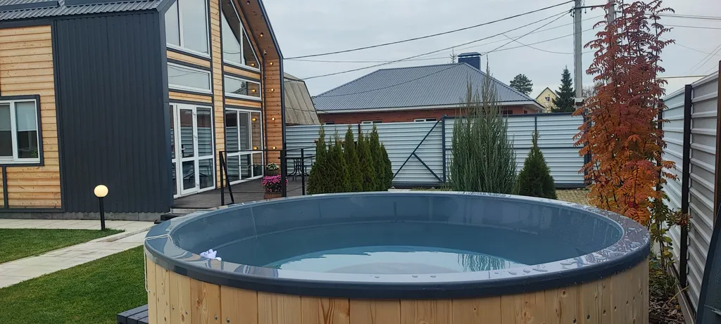 Дом отдыха барнхаус у Волги с баней и банным чаном