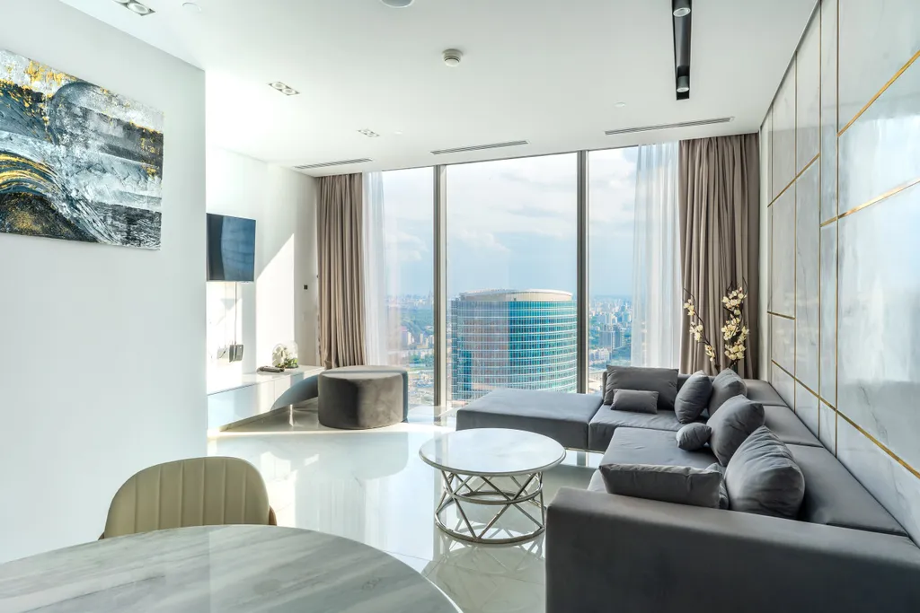 Квартира Стильный апартамент на 73 этаже с собственным хамамом и караоке — аренда посуточно в Москва