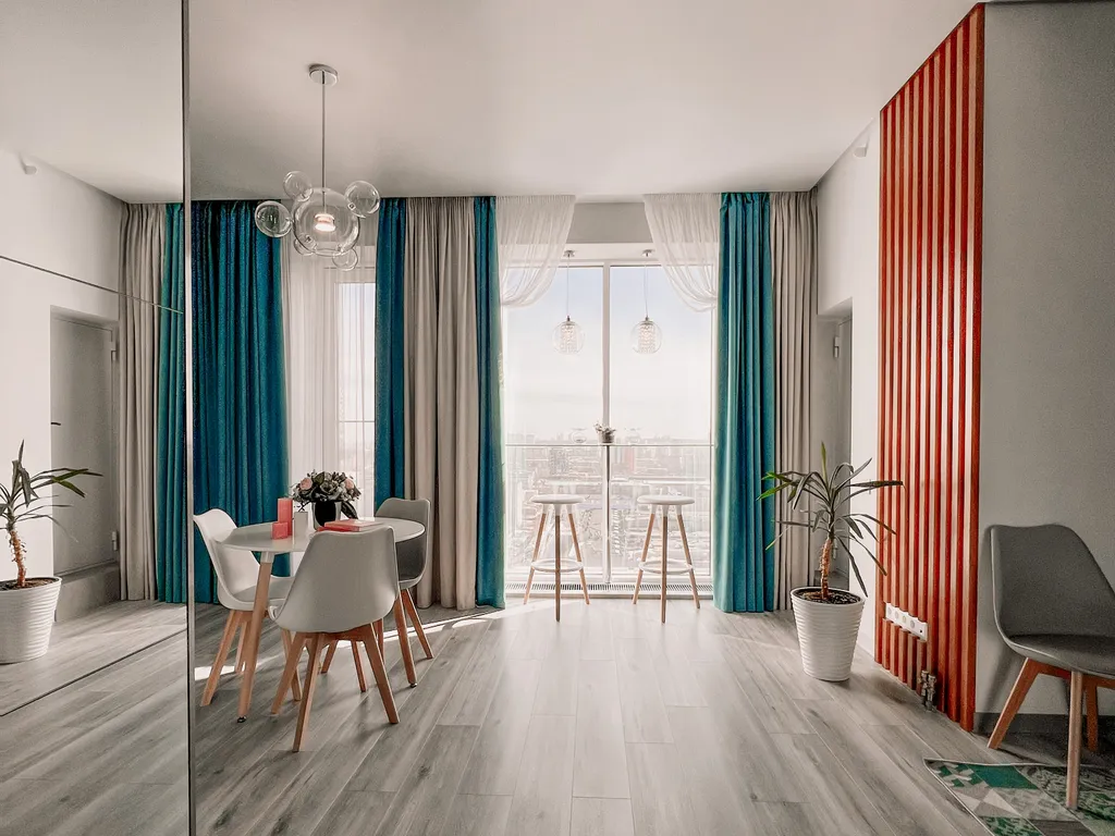 Апартамент с видом на город с высоты 24 этажа