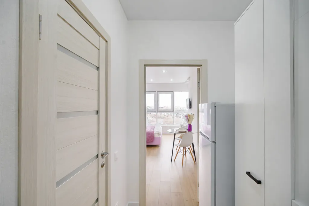 Студия на 24 этаже с панорамным видом на реку в ЖК Аквамарин