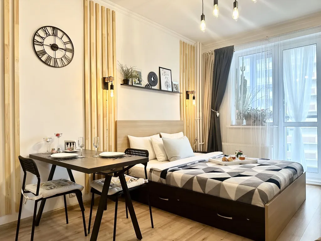 Квартира Уютная студия рядом с метро — аренда посуточно в Мурино