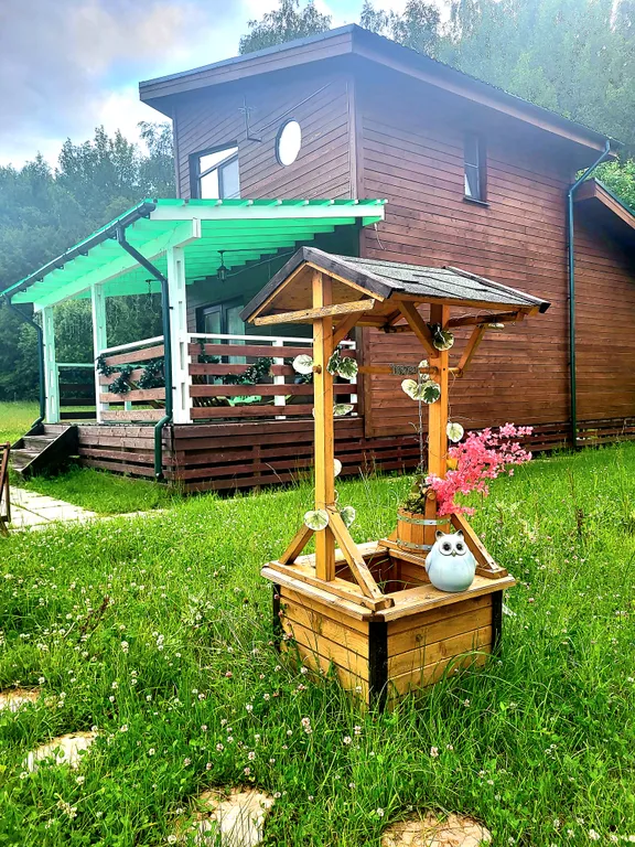 Дизайнерский домик на семейной экоферме в Немцово