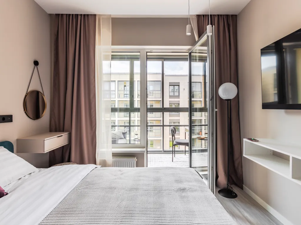 Апарт Aquamarine Resort в доме с бассейном и сауной возле залива