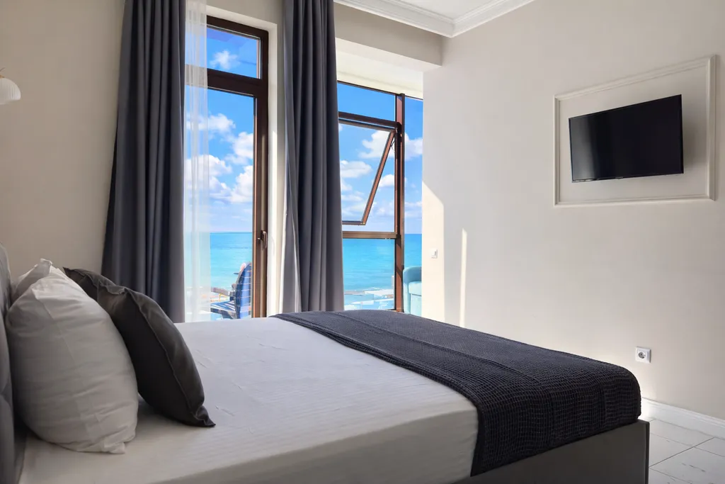 Квартира Люкс с видом на море и реку с балконом — Лазаревское