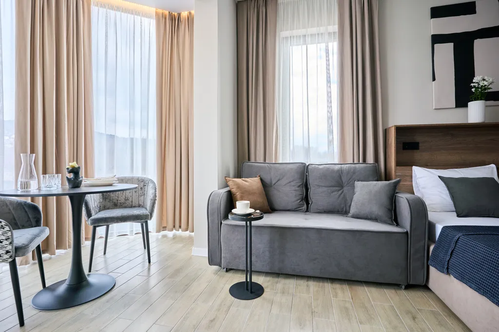 Квартира Квартира Лофт студия с балконом и видом на море и горы — Лазаревское