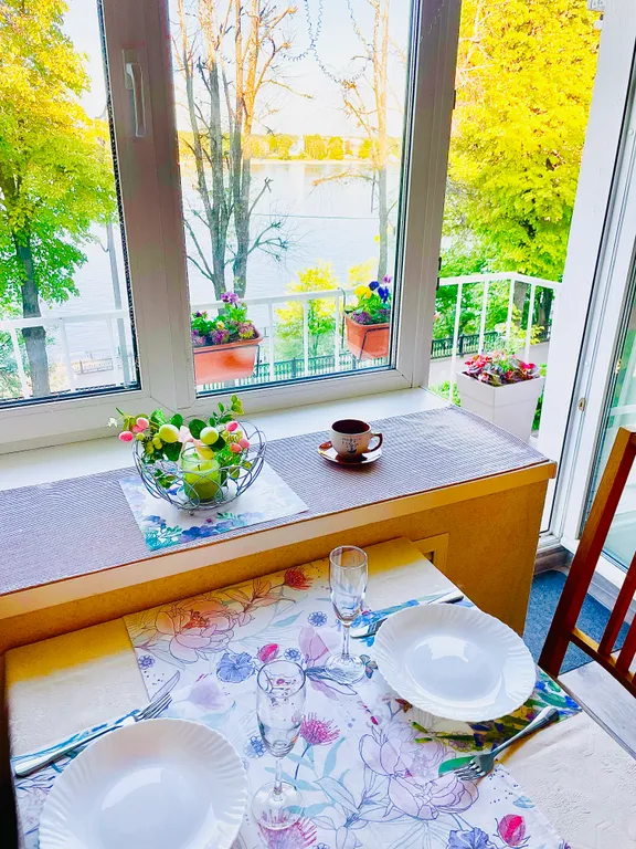 Уютная квартира с видом на реку Волга в центре