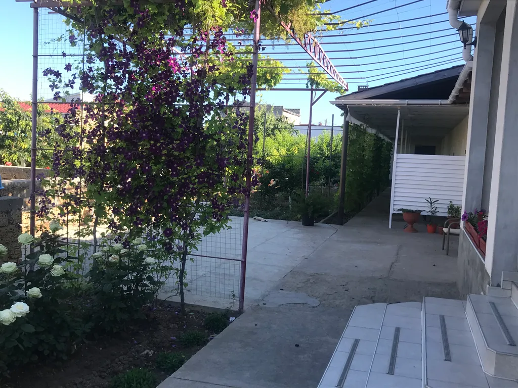 Индивидуальный номер на земле в уютном дворике