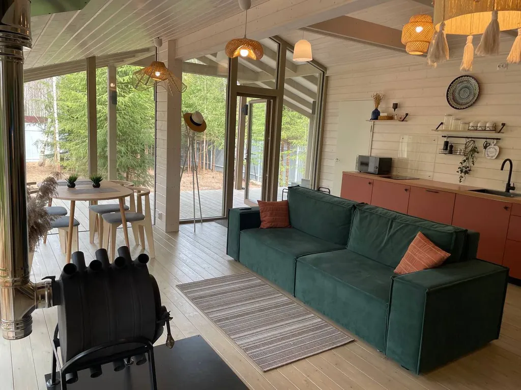 Дом с банным чаном в лесу