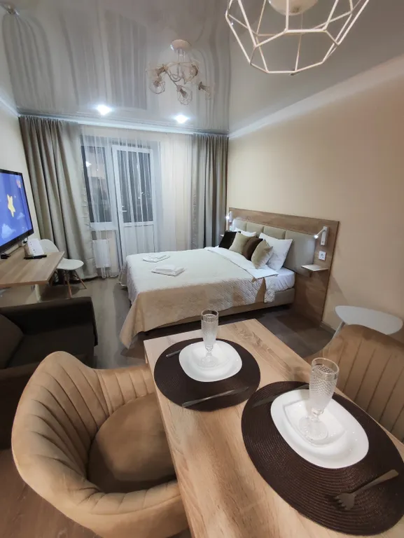 Современная квартира - студия с видом на новый мост