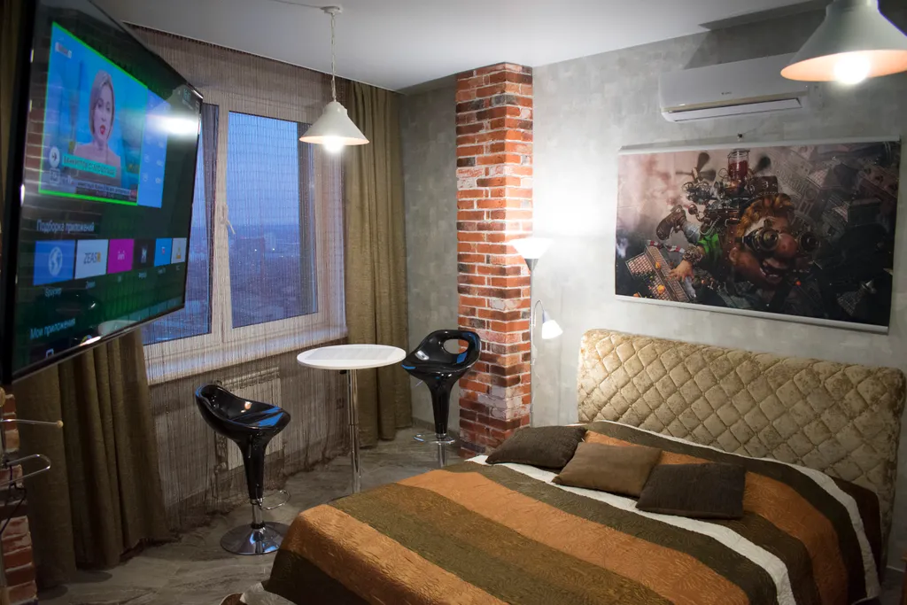 Квартира Квартира Jacuzzi 55*smarttv kingsizeкровать кухня панорамный вид на центр гора — Минск