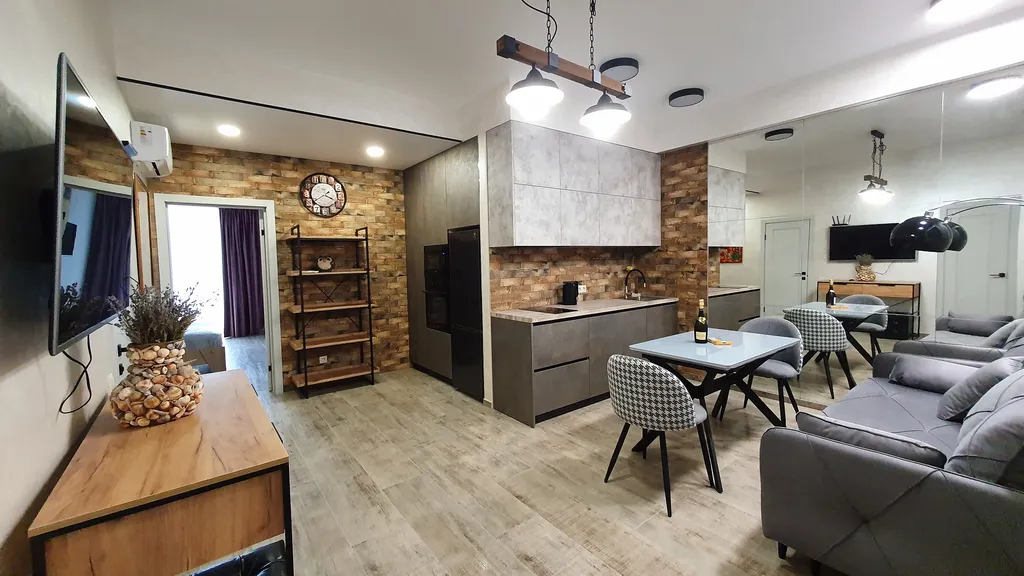 Новая дизайнерская квартира с прекрасным видом на горы — аренда посуточно в Гурзуф