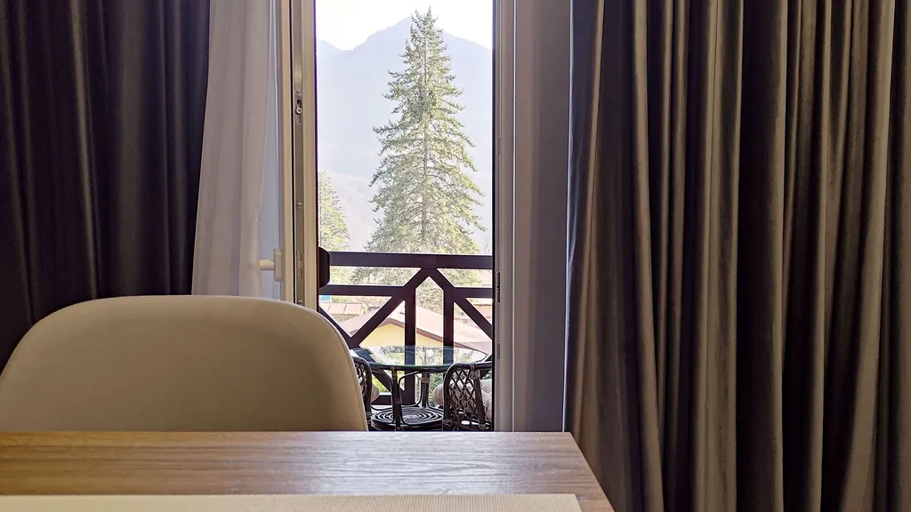 Студия с видом на горы + балкон/бассейн/сауна