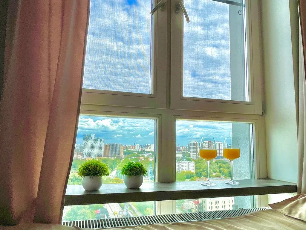 Квартира Квартира Красивая студия на 19 этаже с видом на Mоcкву — Москва