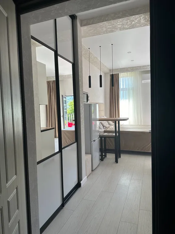 Студия с балконом и прекрасным видом на горы