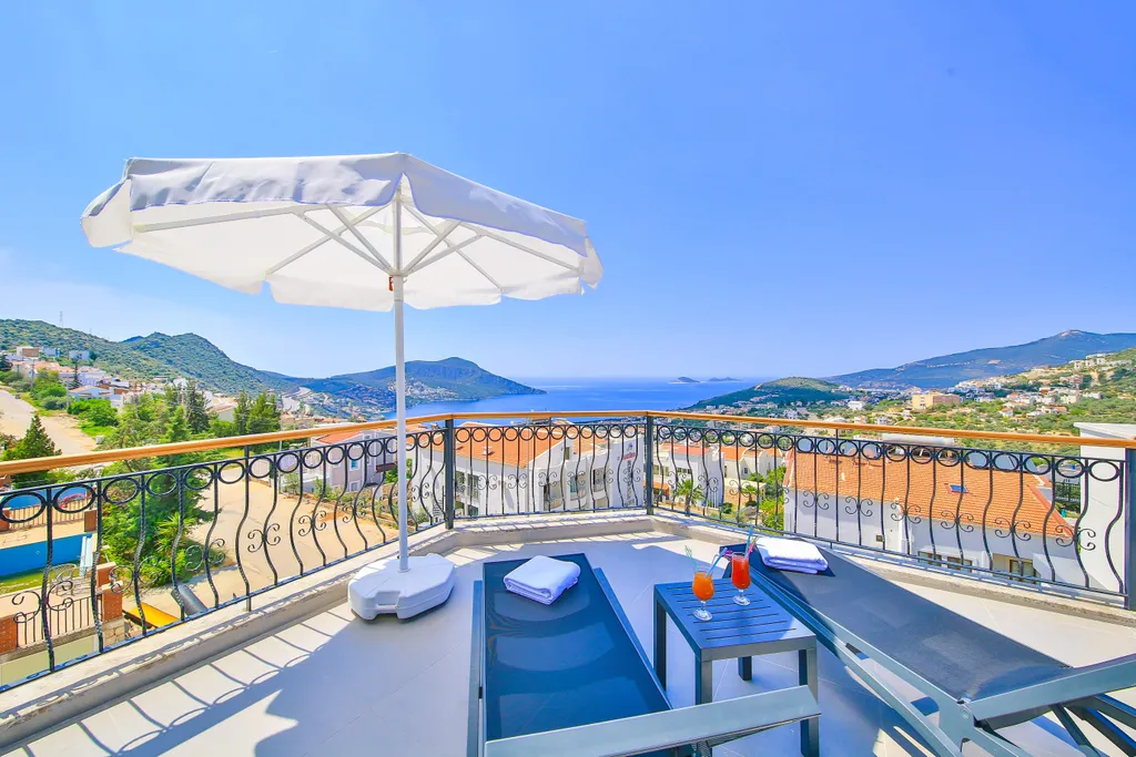 Коттедж Вилла 485 с видом на море и бассейном — Калкан