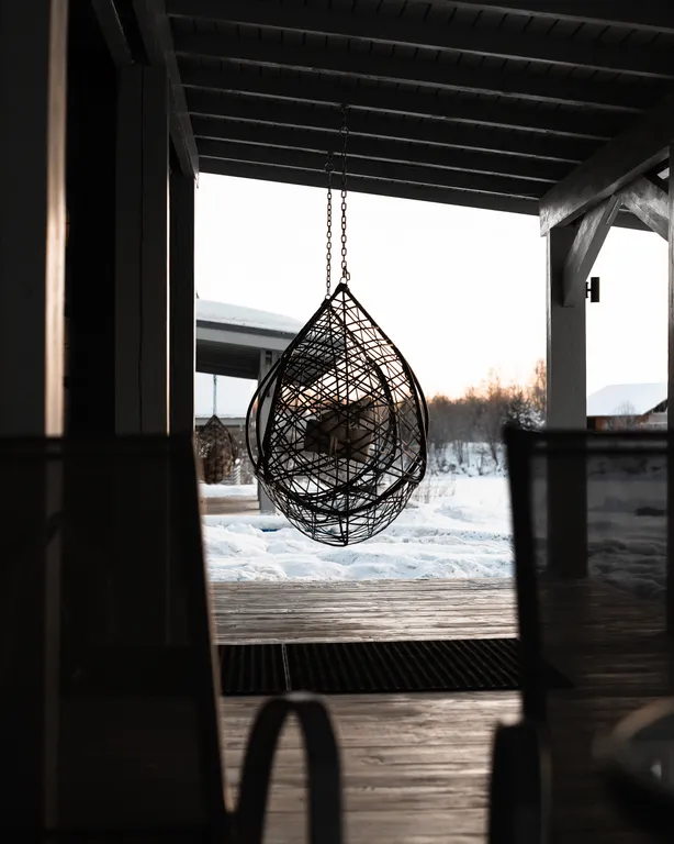 Коттедж синий закат с камином и террасой с видом на реку