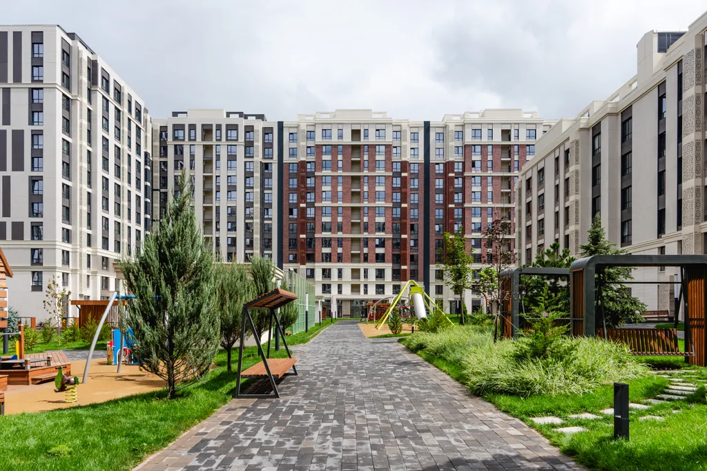 Квартира Open line amir, 2 комнаты с видом на сад — Алматы