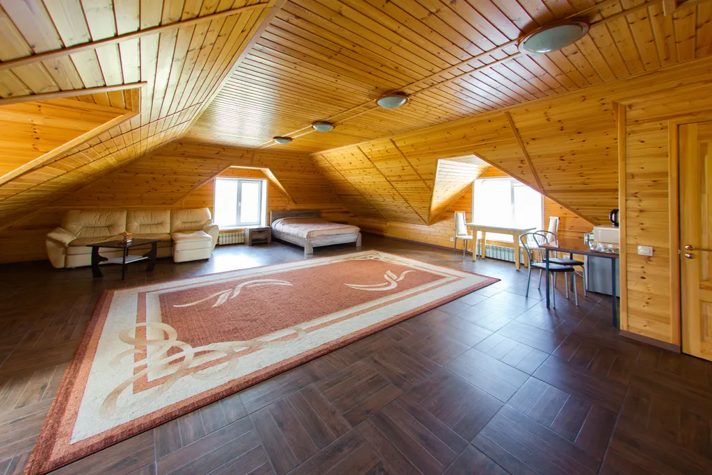 Семейный номер с двуспальной кроватью и раскладным диваном