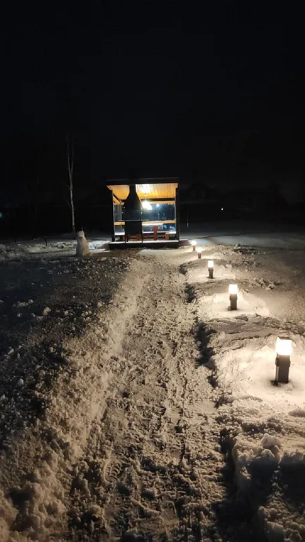 Барнхаус с баней и панорамными окнами