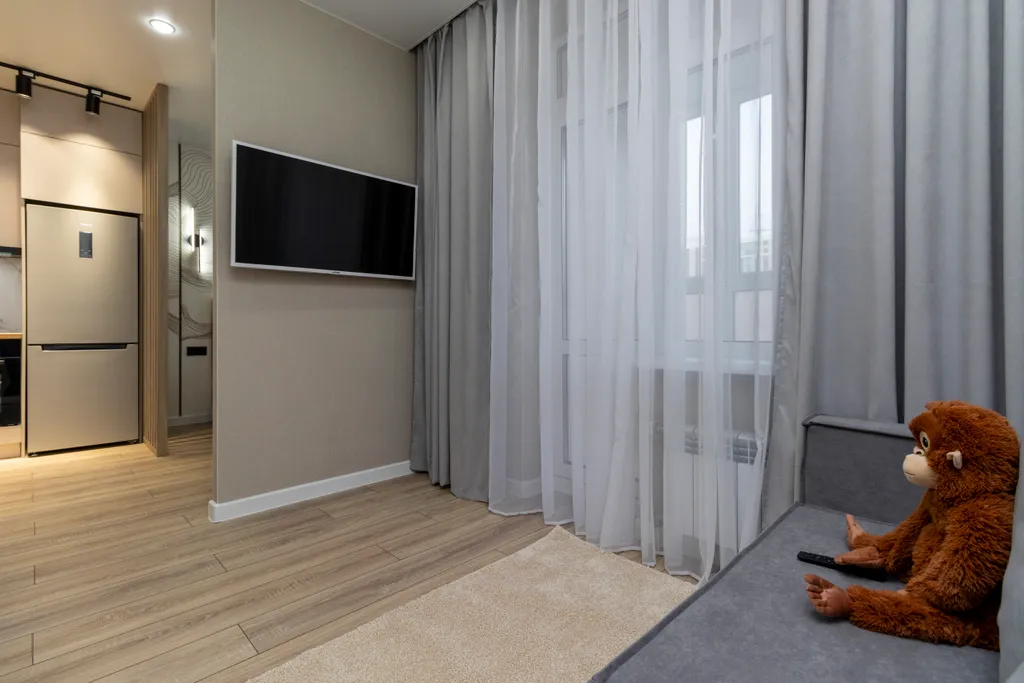 Квартира-студия с дизайнерским ремонтом в новом доме