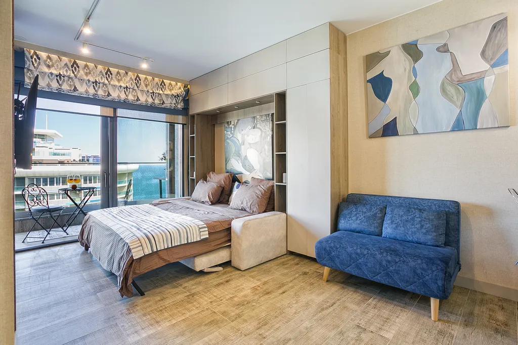 Двухкомнатный апартамент с видом на море с террасой с 2 санузлами