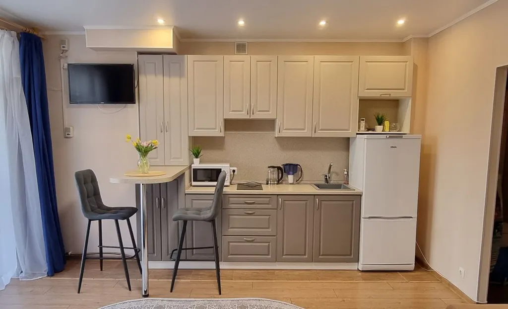 Уютная студия в ЖК "Сердце Каспия" (район Эллинга)  (Уютный Дом)