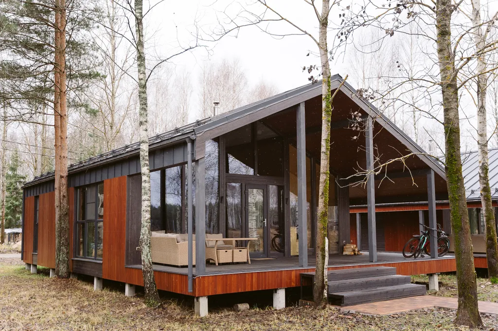 Коттедж Minos с камином