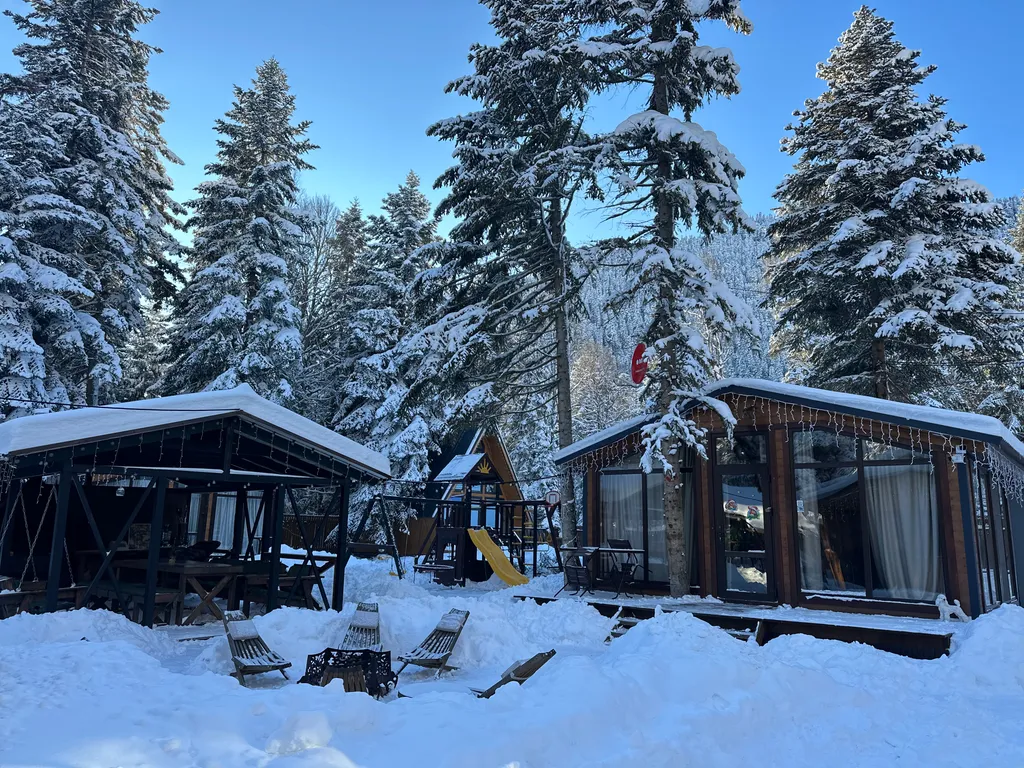 Шале 2 с видом на горы и лес