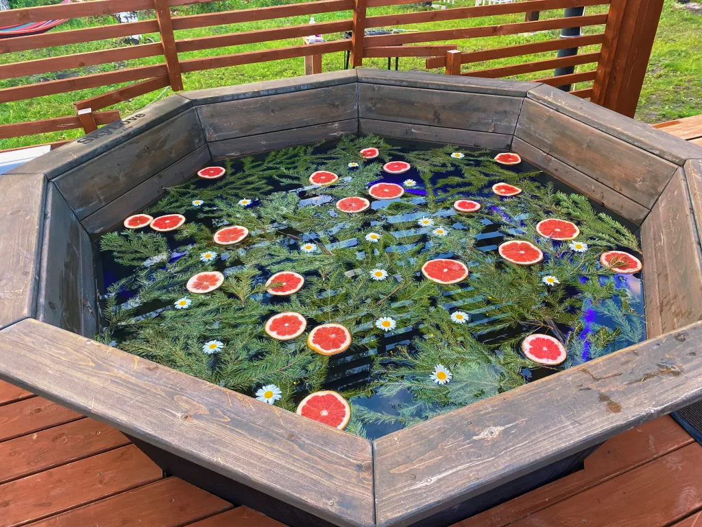 Барнхаус с баней на дровах и чаном SkyLove Glamp